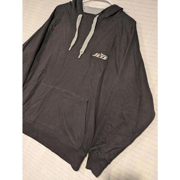 New York Jets NY Hoodie Pullover Sweatshirt Jet Logo Mens Medium Drawstrings - Picture 2 of 9
